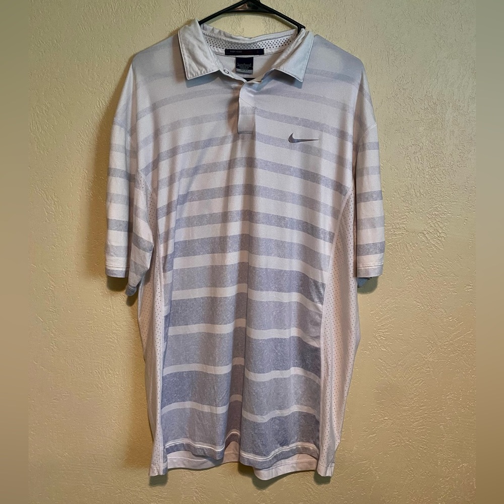 Tiger Woods Collection - White Dri-Fit Golf Shirt